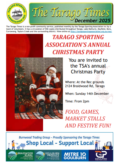 Tarago Times December 2025 edition