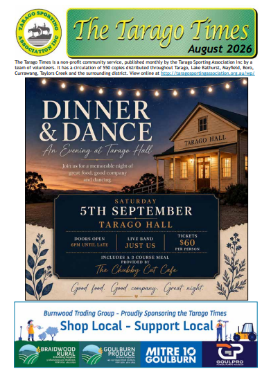 Tarago Times August 2026